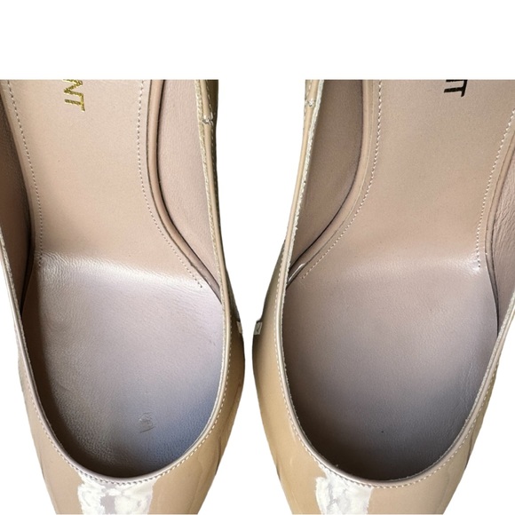 SAINT LAURENT VERNICE PATENT LEATHER NUDE (37) WITH ORIGINAL BOX & SHOE BAGS. - Picture 8 of 9